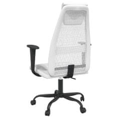 Greatstore Kancelářská židle bílá síťovina a umělá kůže