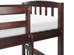 Beliani Patrová postel 90 x 200 cm tmavé dřevo REVIN
