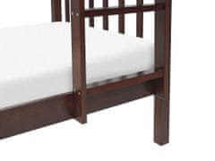 Beliani Patrová postel 90 x 200 cm tmavé dřevo REVIN
