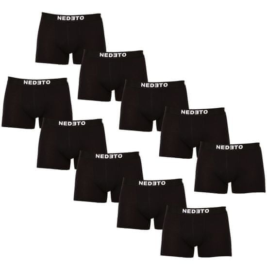 Nedeto 10PACK pánské boxerky černé (10NDTB001-brand)
