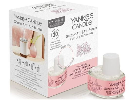 Yankee Candle Náplň do difuzéru Serene Air - Tranquil Rose & Hibiscus 17 ml