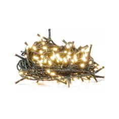 Solight  LED venkovní vánoční řetěz, 50 LED, 5m, 3m přívod, 8 funkcí, IP44, 3x AA, teplá bílá