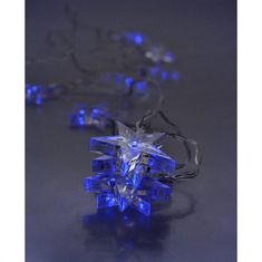 Solight  LED vánoční řetěz - hvězdy, 1,5m, 10 LED, 2 x AA, modré světlo