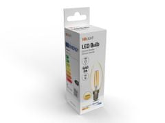 Solight  LED retro žárovka svíčka čirá 4W, E14, 3000K, 360°, 440lm