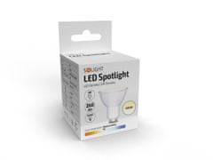 Solight  LED žárovka bodová PAR16 3W, GU10, 4000K, 260lm, studená bílá
