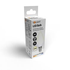 Solight  LED žárovka svíčka matná C37 8W, E14, 4000K, 720lm