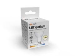 Solight  LED žárovka bodová PAR16 5W, GU10, 4000K, 425lm, studená bílá