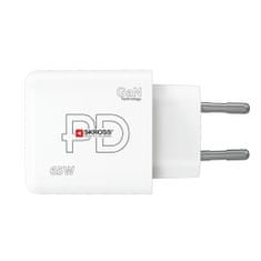 Skross  USB A+C nabíjecí adaptér Power charger 65W GaN EU, Power Delivery, typ C