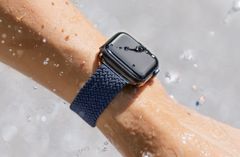 UNIQ Aspen pletený řemínek pro Apple Watch 45/44/42 mm, modrý