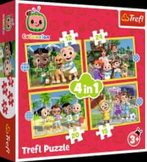 Trefl Puzzle Cocomelon: Seznamte se 4v1 (12,15,20,24 dílků)