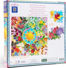 eeBoo Čtvercové puzzle Květinový kalendář 1000 dílků