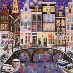 eeBoo Čtvercové puzzle Kouzelný Amsterdam 1000 dílků