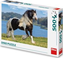 Dino Puzzle Černobílý kůň 500 dílků