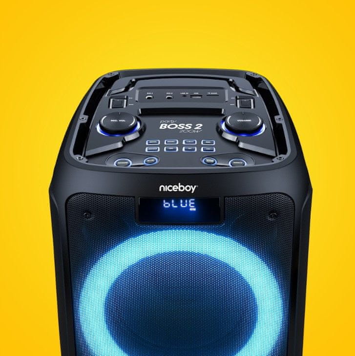  Bluetooth party reproduktor Niceboy party boss 200 w parádny zvuk extrémne silné basy tws párovanie 