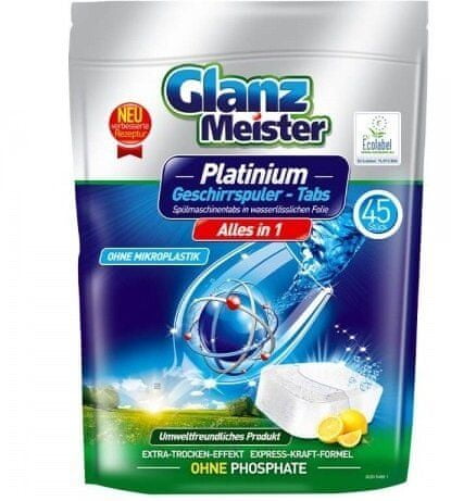 Clovin Germany GmbH Glanz Meister Platinum Eko tablety do myčky 45ks