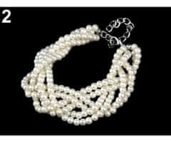 Kraftika 1ks perlová perlový náramek, perlové štrasové náramky