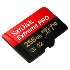 SanDisk Extreme PRO microSDXC 256GB + SD Adapter 200MB/s and 140MB/s A2 C10 V30 UHS-I U3