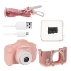 Iso Trade Dětský digitální fotoaparát, 32GB, kočička | růžový