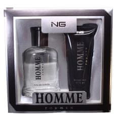 NG Perfumes NG Dárková sada pro muže, toaletní voda a sprchový gel 100+100 ml, Homme for men