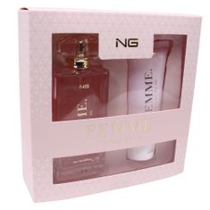NG Perfumes NG Dárková sada pro ženy, parfémovaná voda a sprchový gel 100+100 ml, Femme L Odeur du NG