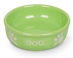 Nobby Keramická miska "DOG" zelená 13,5 cm