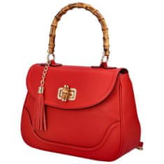Delami Vera Pelle Luxusní dámská kožená kabelka Elenne, červená