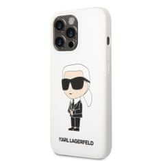 Karl Lagerfeld Ikonik NFT silikonový kryt pro iPhone 13 Pro Bílá