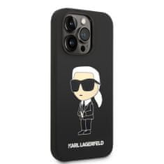 Karl Lagerfeld NFT silikonový kryt pro iPhone 15 Pro Černá