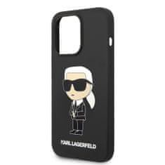 Karl Lagerfeld NFT silikonový kryt pro iPhone 15 Pro Černá