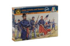 Italeri figurky pěchota Unie a Zouave, americká občanská válka, Model Kit figurky 6012, 1/72