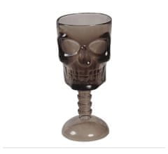 Párty černý pohár s lebkou - 18 cm - Halloween - 200 ml