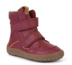 Froddo Dívčí barefoot zimní obuv G3160169-4 bordo, 33