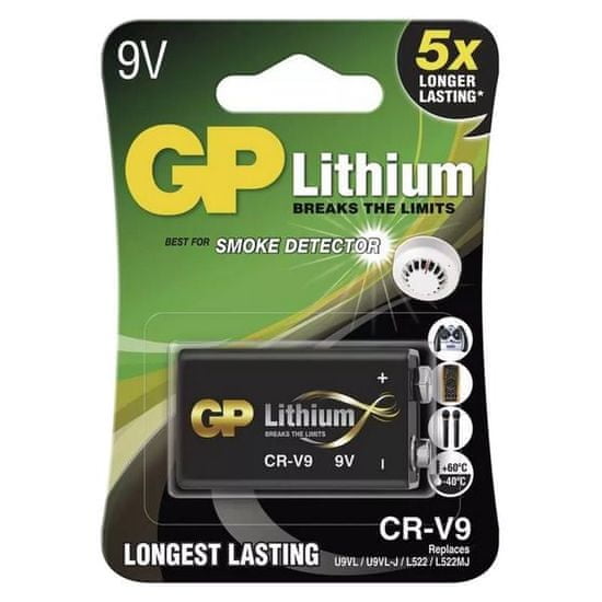 GP lithiová baterie 9V (CR-V9) 1ks