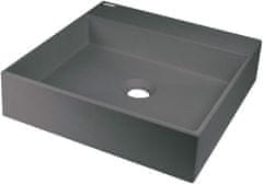 BPS-koupelny Deskové čtvercové umyvadlo Silia 40x40, granit - CQR TU4S