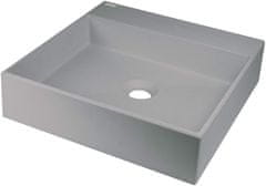 BPS-koupelny Deskové čtvercové umyvadlo Silia 40x40, granit - CQR SU4S