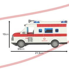 KIK Dětská ambulance na dálkové ovládání světla zvuk 1:30