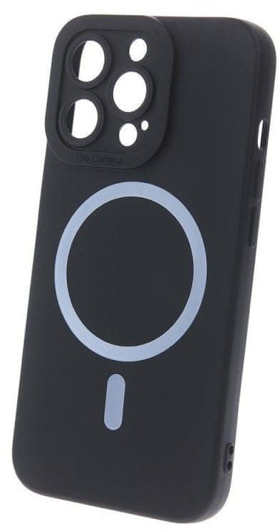 Levně Forever Silikonové TPU pouzdro Mag pro iPhone 15 Pro Max černé (TPUAPIP15UMAGITFOBK)