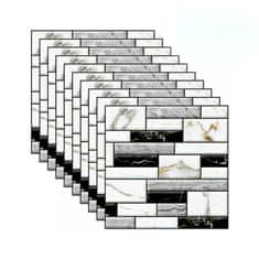Netscroll 3D Samolepící stěnové nálepky s mramorovým vzhledem (10 kusů), 30x30 cm, jednoduchá aplikace, přidejte domovu nádech svěžesti a luxusu, StickMarble