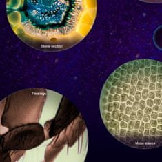 Netscroll Kompletní sada mladého průzkumníka 2 v 1: Přenosný dětský mikroskop pro objevování mikrosvěta + sada 12 pozorovacích sklíček, vzdělávací hračka pro průzkum přírody, DiscoverBundle