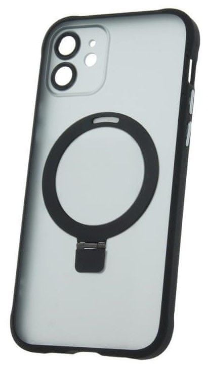 Forever Silikonové TPU pouzdro Mag Ring pro iPhone 12 černé (TPUAPIP12MRTFOBK)