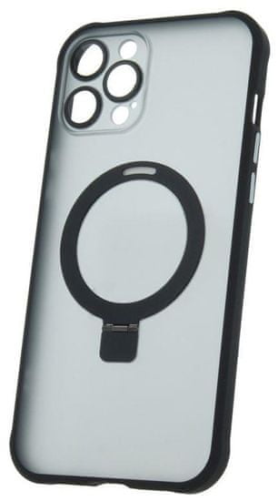 Forever Silikonové TPU pouzdro Mag Ring pro iPhone 12 Pro Max černé (TPUAPIP12PMMRTFOBK)