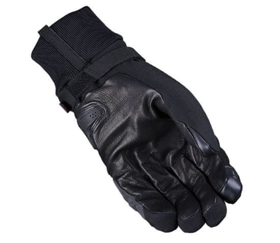 FIVE Černé kožené rukavice na moto