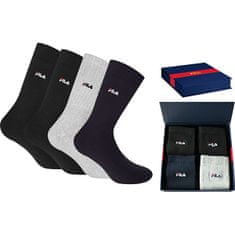 FILA 4 PACK - pánské ponožky FB4405/4-999 (Velikost 39-42)