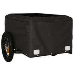 Vidaxl Přívěsný vozík za kolo černý a červený 30 kg železo
