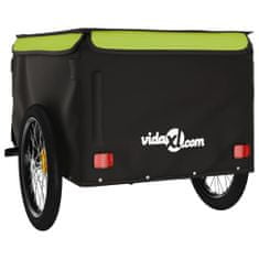 shumee Přívěsný vozík za kolo černý a zelený 45 kg železo