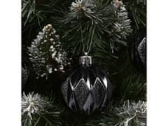 sarcia.eu Antracitové ozdoby na vánoční stromeček, sada plastových ozdob, ozdoby na vánoční stromeček 6 cm, 6 ks. 1 balik