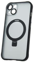 Silikonové TPU pouzdro Mag Ring pro iPhone 14 černé (TPUAPIP14MRTFOBK)