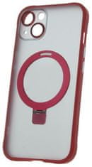 Forever Silikonové TPU pouzdro Mag Ring pro iPhone 15 červené (TPUAPIP15MRTFORE)