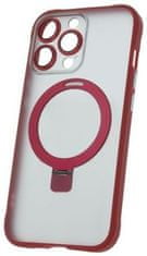 Forever Silikonové TPU pouzdro Mag Ring pro iPhone 15 Pro červené (TPUAPIP15PMRTFORE)