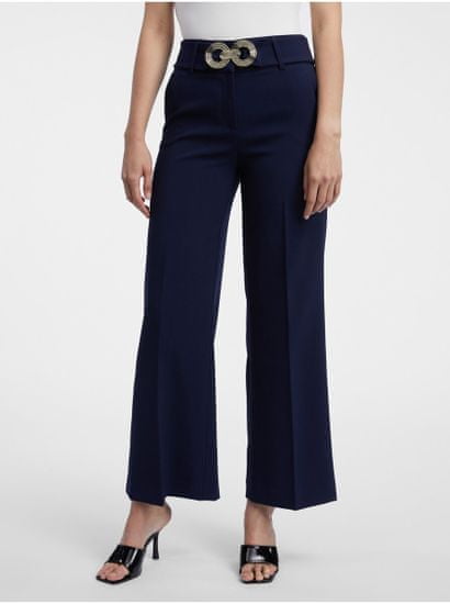 Orsay Tmavě modré dámské široké kalhoty